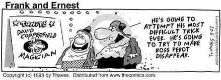 Cartoonist Bob Thaves Tom Thaves  Frank and Ernest 1993-05-27 