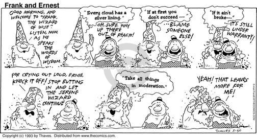 Cartoonist Bob Thaves Tom Thaves  Frank and Ernest 1993-05-30 