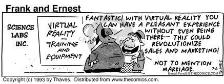 Cartoonist Bob Thaves Tom Thaves  Frank and Ernest 1993-07-06 