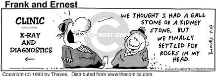Cartoonist Bob Thaves Tom Thaves  Frank and Ernest 1993-07-19 