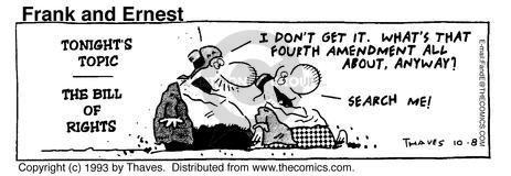 Cartoonist Bob Thaves Tom Thaves  Frank and Ernest 1993-10-08 