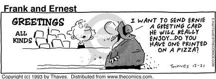 Cartoonist Bob Thaves Tom Thaves  Frank and Ernest 1993-12-21 