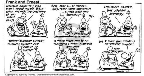 Cartoonist Bob Thaves Tom Thaves  Frank and Ernest 1994-01-09 