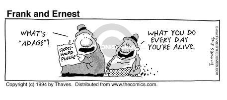 Cartoonist Bob Thaves Tom Thaves  Frank and Ernest 1994-02-16 