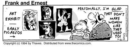 Cartoonist Bob Thaves Tom Thaves  Frank and Ernest 1994-03-21 