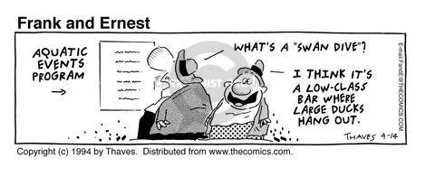 Cartoonist Bob Thaves Tom Thaves  Frank and Ernest 1994-04-14 