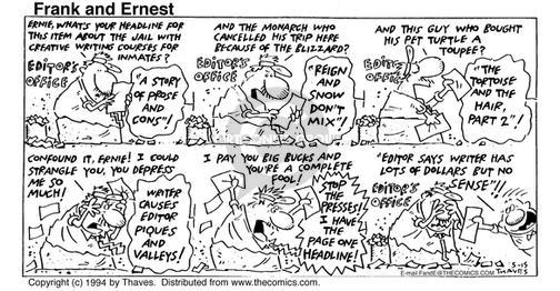 Cartoonist Bob Thaves Tom Thaves  Frank and Ernest 1994-05-15 