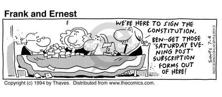 Cartoonist Bob Thaves Tom Thaves  Frank and Ernest 1994-07-04 