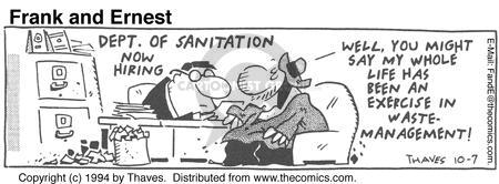 Cartoonist Bob Thaves Tom Thaves  Frank and Ernest 1994-10-07 