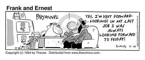 Cartoonist Bob Thaves Tom Thaves  Frank and Ernest 1994-11-14 