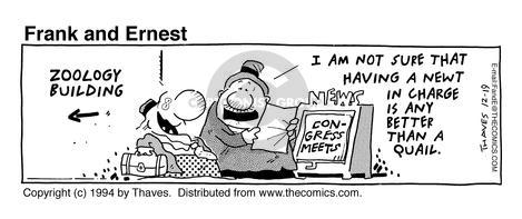 Cartoonist Bob Thaves Tom Thaves  Frank and Ernest 1994-12-19 