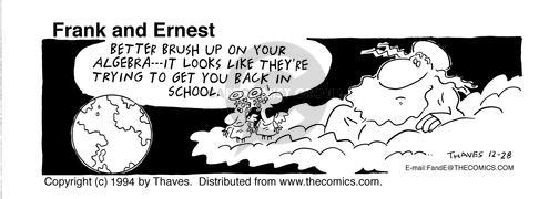 Cartoonist Bob Thaves Tom Thaves  Frank and Ernest 1994-12-28 