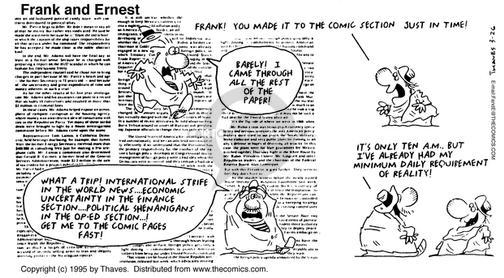 Cartoonist Bob Thaves Tom Thaves  Frank and Ernest 1995-03-26 