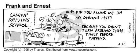 Cartoonist Bob Thaves Tom Thaves  Frank and Ernest 1995-04-28 