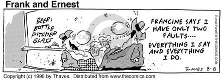 Cartoonist Bob Thaves Tom Thaves  Frank and Ernest 1995-08-08 