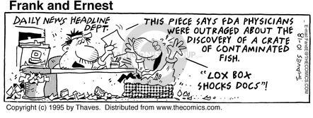 Cartoonist Bob Thaves Tom Thaves  Frank and Ernest 1995-10-18 