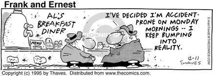 Cartoonist Bob Thaves Tom Thaves  Frank and Ernest 1995-12-11 