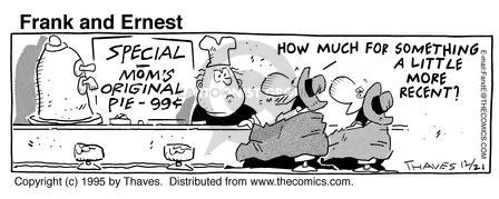 Cartoonist Bob Thaves Tom Thaves  Frank and Ernest 1995-12-21 