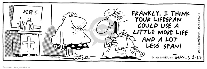 Cartoonist Bob Thaves Tom Thaves  Frank and Ernest 1996-02-14 