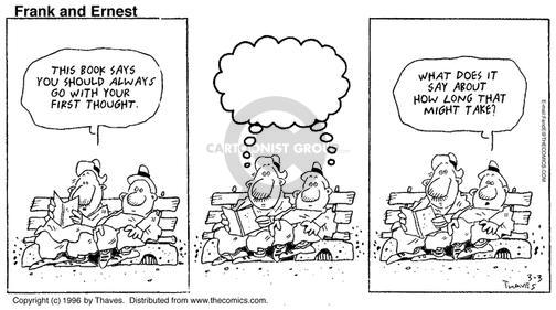 Cartoonist Bob Thaves Tom Thaves  Frank and Ernest 1996-03-03 
