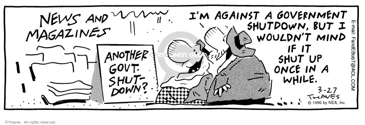 Cartoonist Bob Thaves Tom Thaves  Frank and Ernest 1996-03-27 