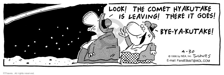 Cartoonist Bob Thaves Tom Thaves  Frank and Ernest 1996-04-30 