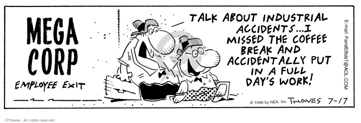 Cartoonist Bob Thaves Tom Thaves  Frank and Ernest 1996-07-17 