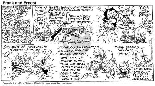 Cartoonist Bob Thaves Tom Thaves  Frank and Ernest 1996-08-25 