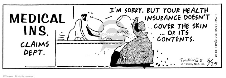 Cartoonist Bob Thaves Tom Thaves  Frank and Ernest 1996-08-29 