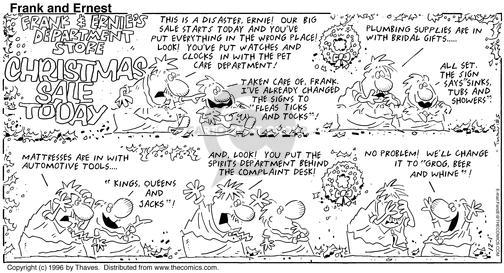 Cartoonist Bob Thaves Tom Thaves  Frank and Ernest 1996-12-01 