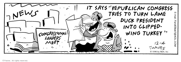 Cartoonist Bob Thaves Tom Thaves  Frank and Ernest 1996-12-04 
