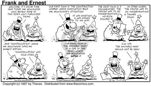 Cartoonist Bob Thaves Tom Thaves  Frank and Ernest 1997-02-16 