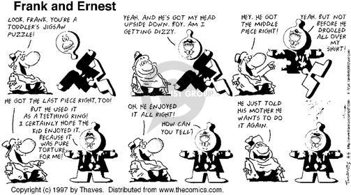 Cartoonist Bob Thaves Tom Thaves  Frank and Ernest 1997-04-06 