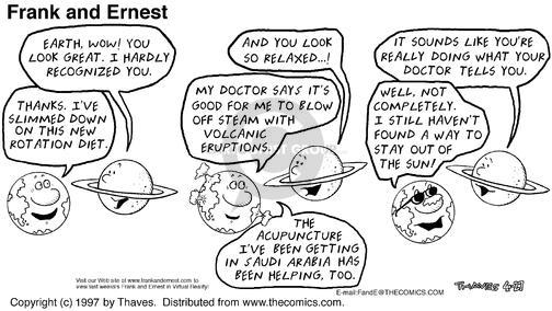 Cartoonist Bob Thaves Tom Thaves  Frank and Ernest 1997-04-27 