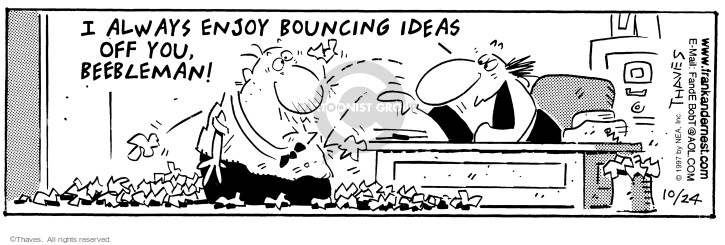 Cartoonist Bob Thaves Tom Thaves  Frank and Ernest 1997-10-24 