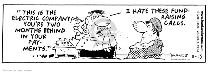 Cartoonist Bob Thaves Tom Thaves  Frank and Ernest 1997-11-19 