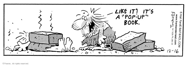 Cartoonist Bob Thaves Tom Thaves  Frank and Ernest 1997-12-16 