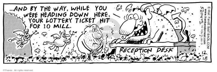 Cartoonist Bob Thaves Tom Thaves  Frank and Ernest 1997-12-18 