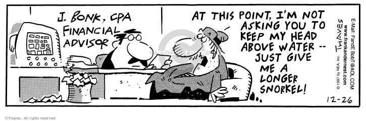 Cartoonist Bob Thaves Tom Thaves  Frank and Ernest 1997-12-26 