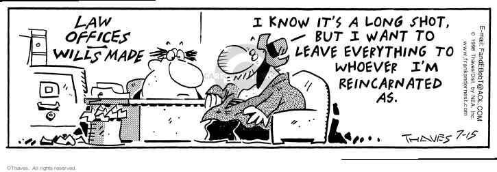 Cartoonist Bob Thaves Tom Thaves  Frank and Ernest 1998-07-15 