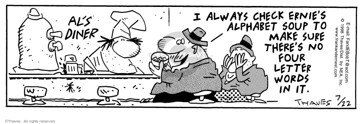 Cartoonist Bob Thaves Tom Thaves  Frank and Ernest 1998-07-22 