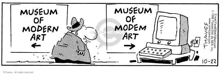 Comic Strip Bob Thaves Tom Thaves  Frank and Ernest 1998-10-22 modern art