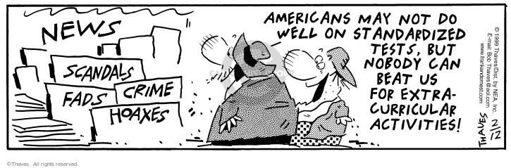 Cartoonist Bob Thaves Tom Thaves  Frank and Ernest 1999-02-12 