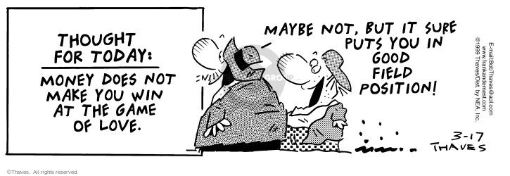 Cartoonist Bob Thaves Tom Thaves  Frank and Ernest 1999-03-17 