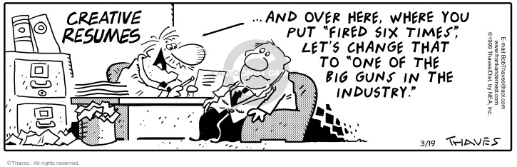 Cartoonist Bob Thaves Tom Thaves  Frank and Ernest 1999-03-19 