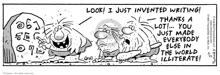 Cartoonist Bob Thaves Tom Thaves  Frank and Ernest 1999-03-22 
