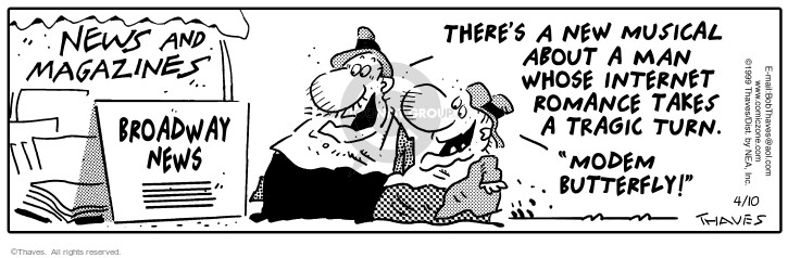 Cartoonist Bob Thaves Tom Thaves  Frank and Ernest 1999-04-10 