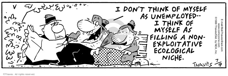 Cartoonist Bob Thaves Tom Thaves  Frank and Ernest 1999-07-09 