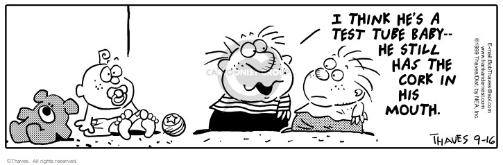 Cartoonist Bob Thaves Tom Thaves  Frank and Ernest 1999-09-16 
