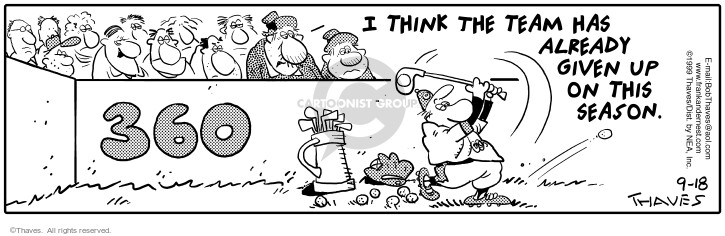Cartoonist Bob Thaves Tom Thaves  Frank and Ernest 1999-09-18 